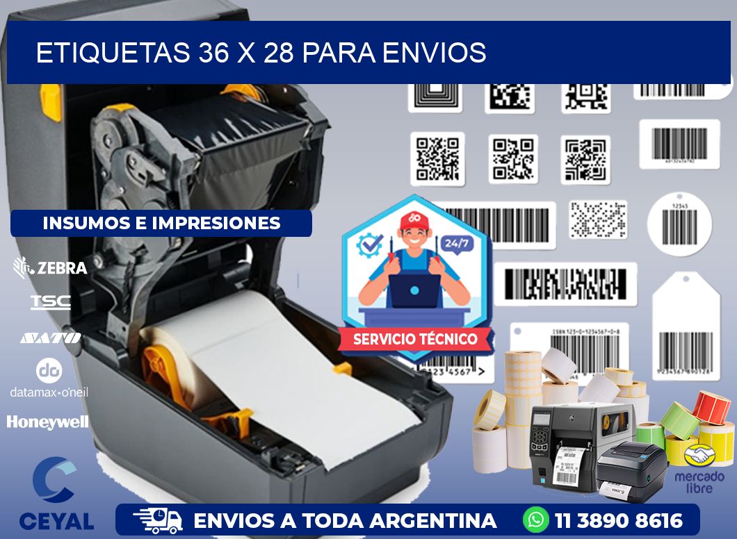 ETIQUETAS 36 x 28 PARA ENVIOS