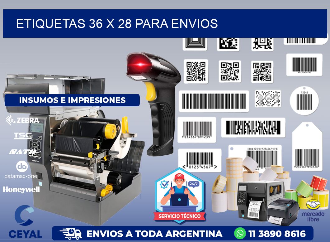 ETIQUETAS 36 x 28 PARA ENVIOS