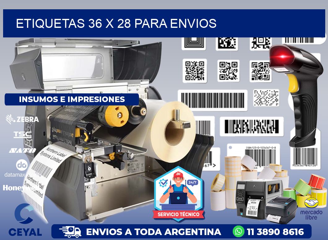 ETIQUETAS 36 x 28 PARA ENVIOS