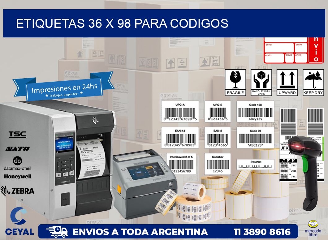 ETIQUETAS 36 x 98 PARA CODIGOS