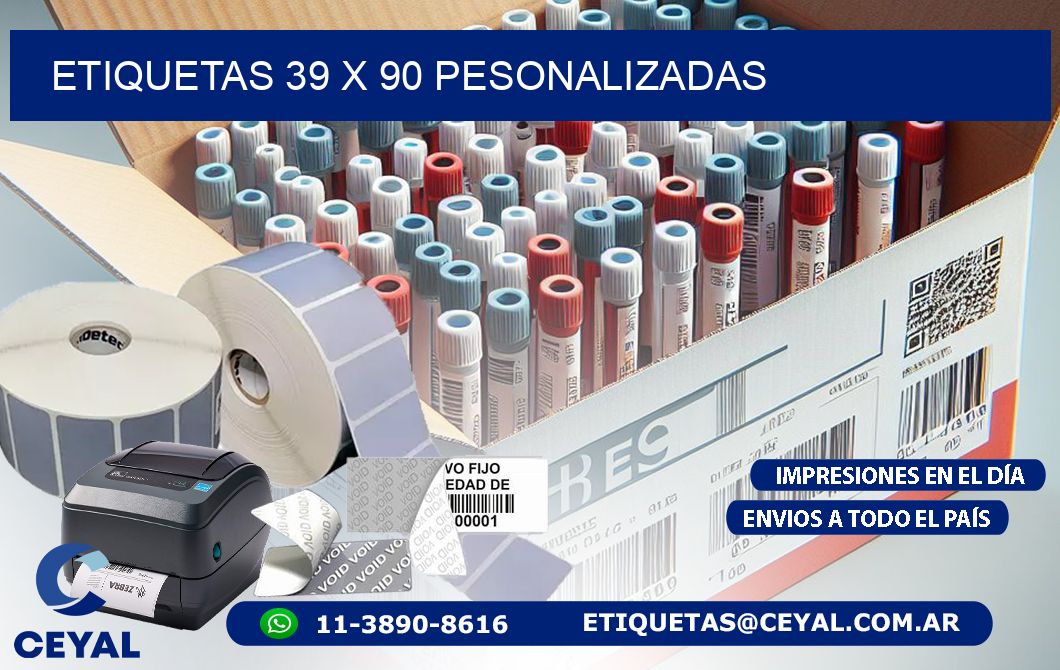 ETIQUETAS 39 x 90 PESONALIZADAS