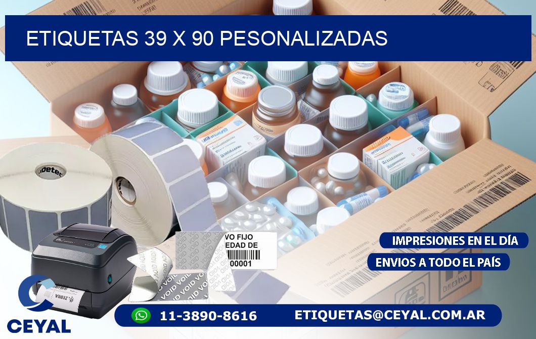 ETIQUETAS 39 x 90 PESONALIZADAS