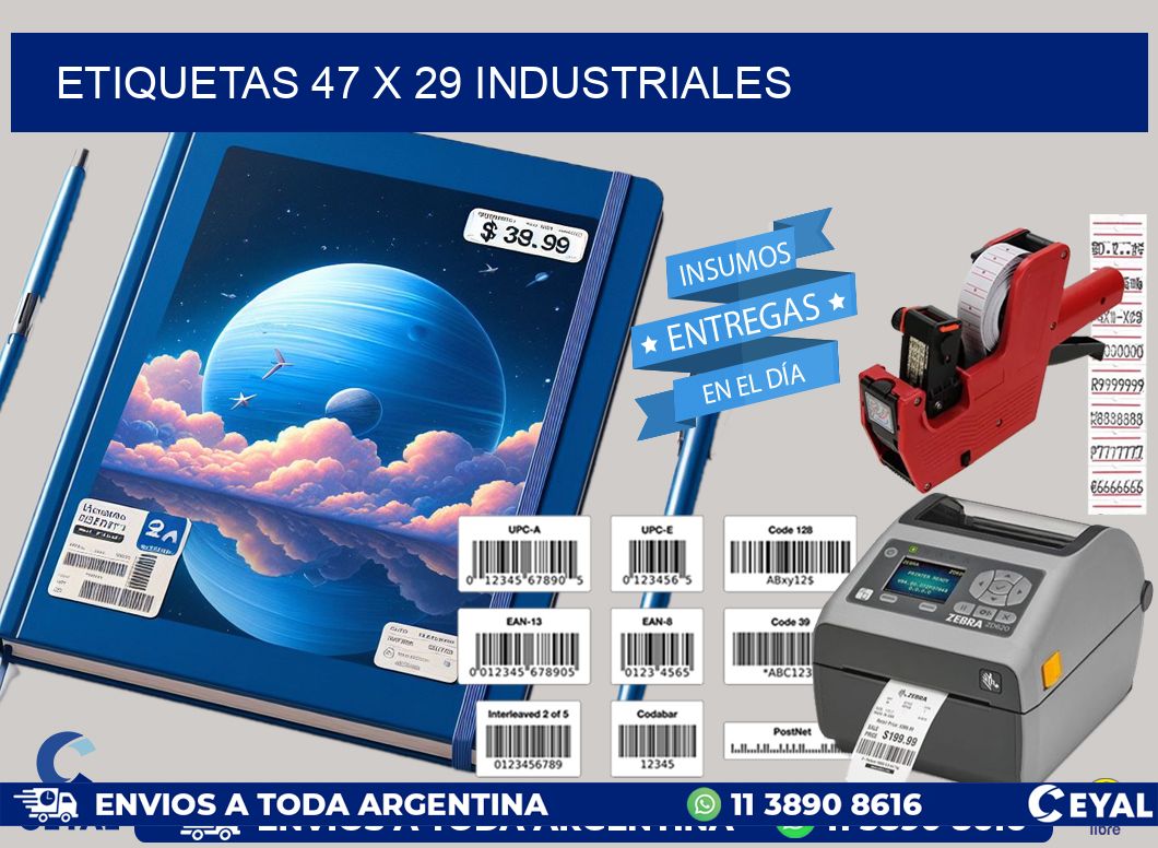 ETIQUETAS 47 x 29 INDUSTRIALES