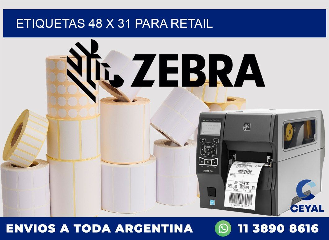 ETIQUETAS 48 x 31 PARA RETAIL