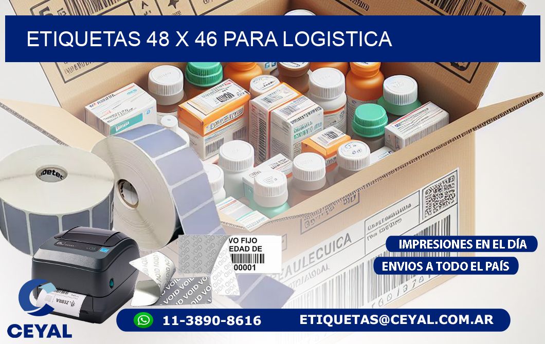 ETIQUETAS 48 x 46 PARA LOGISTICA