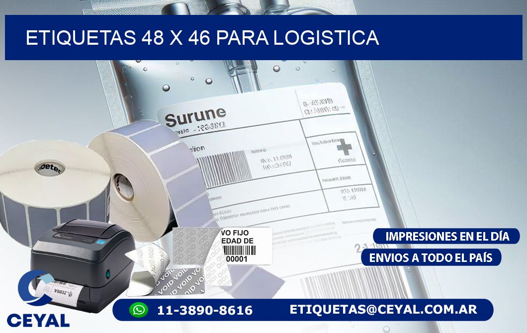 ETIQUETAS 48 x 46 PARA LOGISTICA