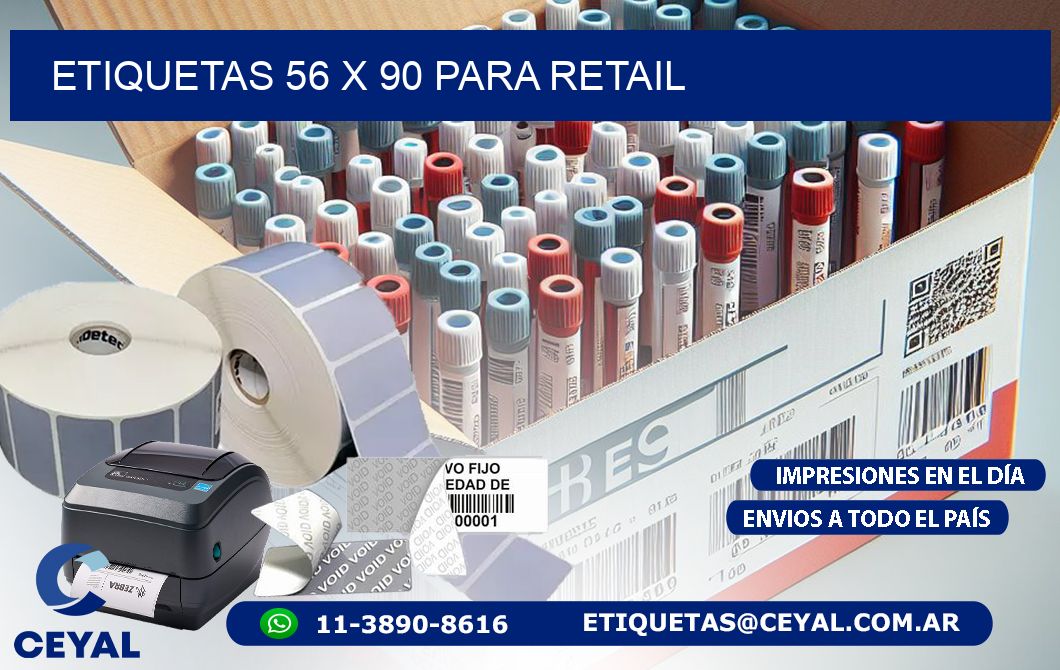 ETIQUETAS 56 x 90 PARA RETAIL