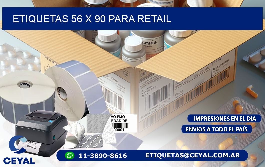 ETIQUETAS 56 x 90 PARA RETAIL