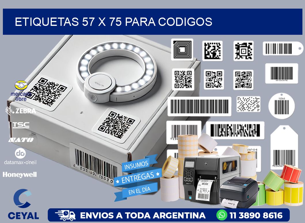 ETIQUETAS 57 x 75 PARA CODIGOS