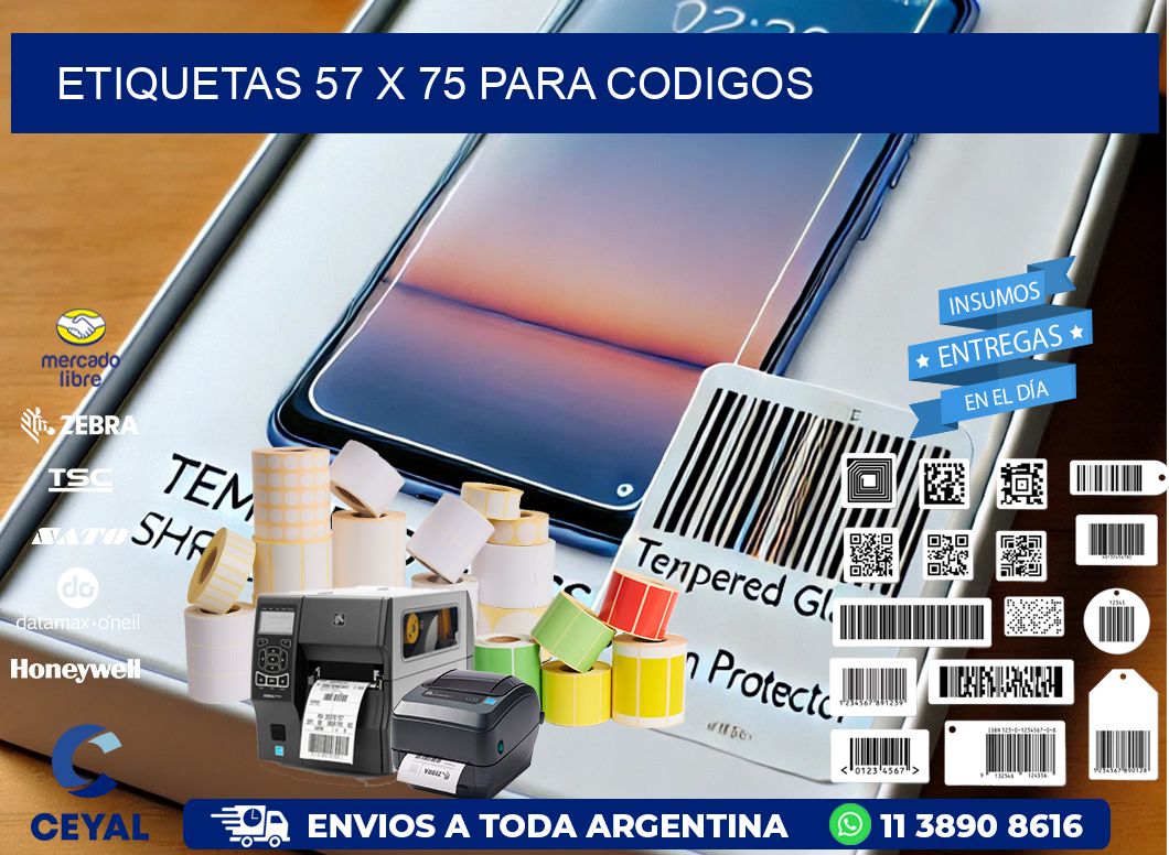 ETIQUETAS 57 x 75 PARA CODIGOS