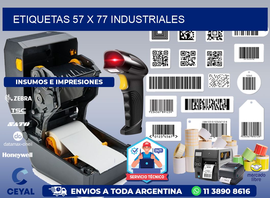 ETIQUETAS 57 x 77 INDUSTRIALES