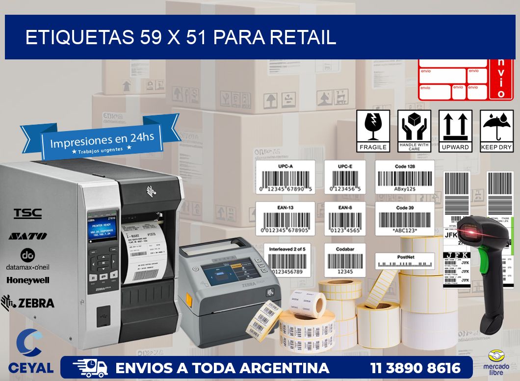 ETIQUETAS 59 x 51 PARA RETAIL