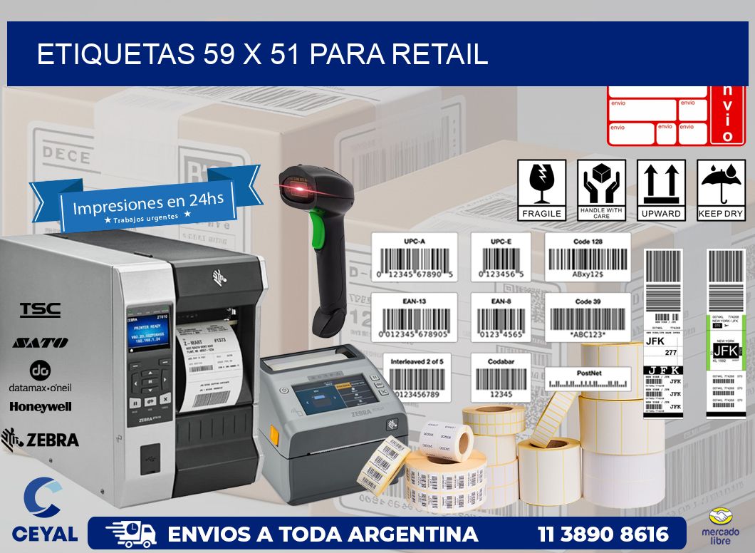 ETIQUETAS 59 x 51 PARA RETAIL