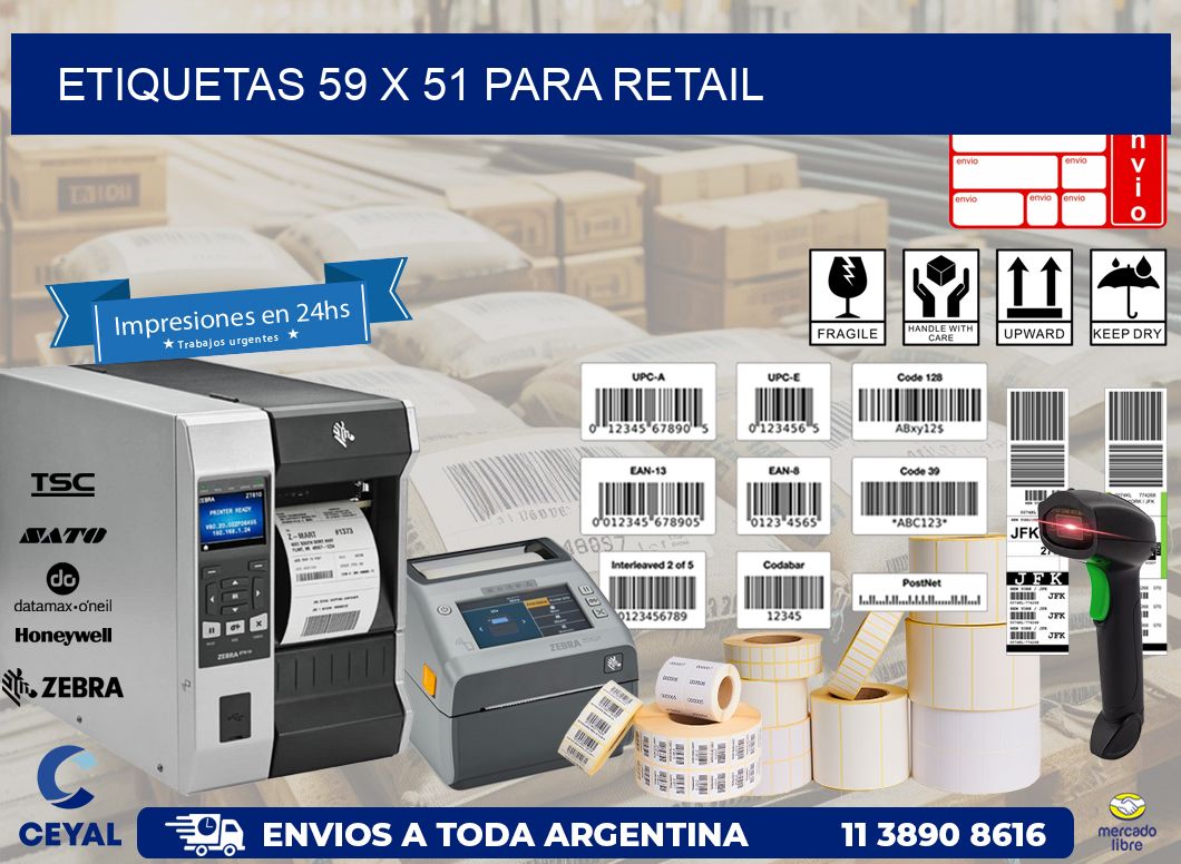 ETIQUETAS 59 x 51 PARA RETAIL