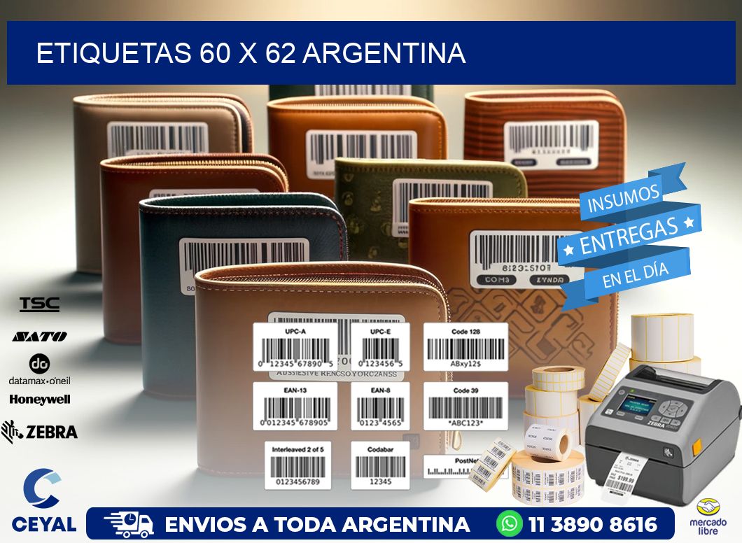 ETIQUETAS 60 x 62 ARGENTINA