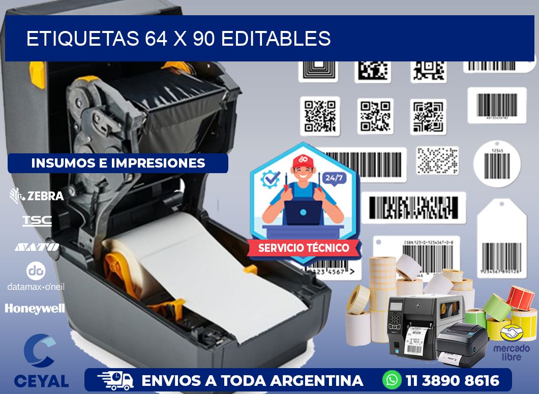 ETIQUETAS 64 x 90 EDITABLES