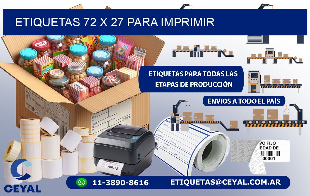 ETIQUETAS 72 x 27 PARA IMPRIMIR