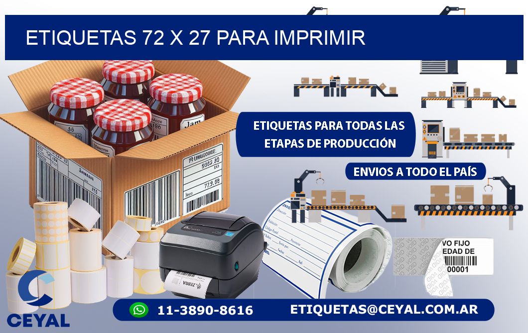 ETIQUETAS 72 x 27 PARA IMPRIMIR