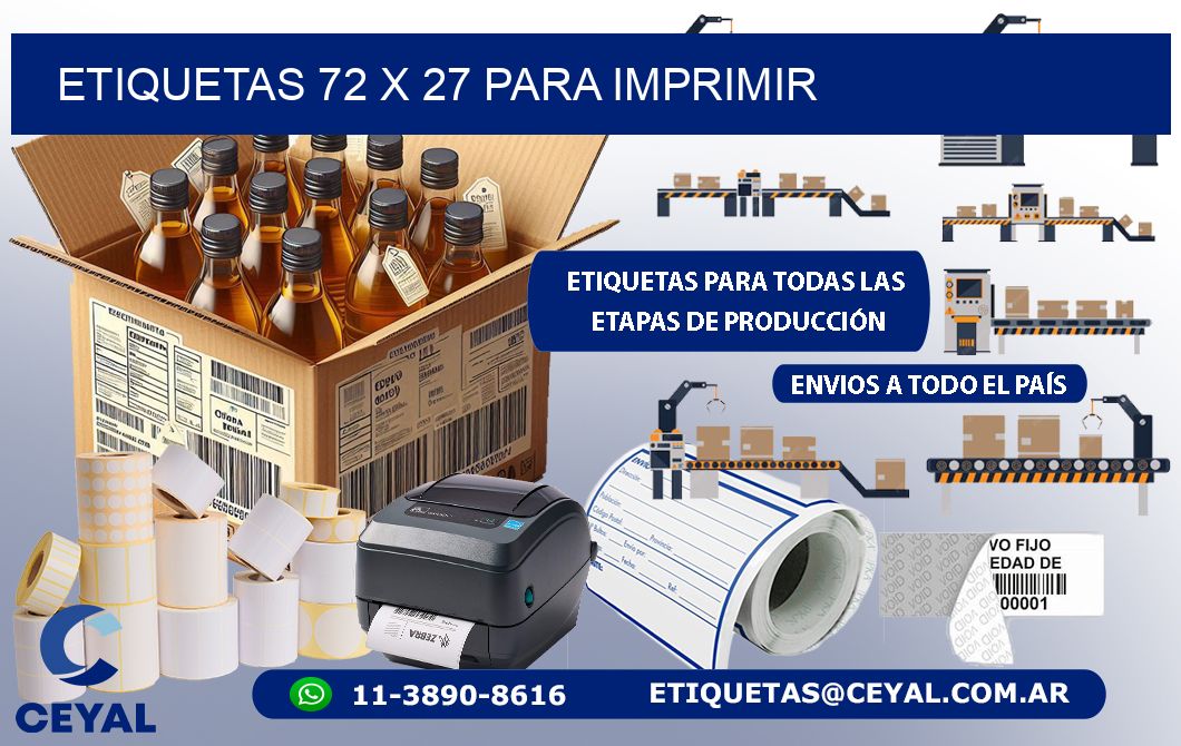 ETIQUETAS 72 x 27 PARA IMPRIMIR