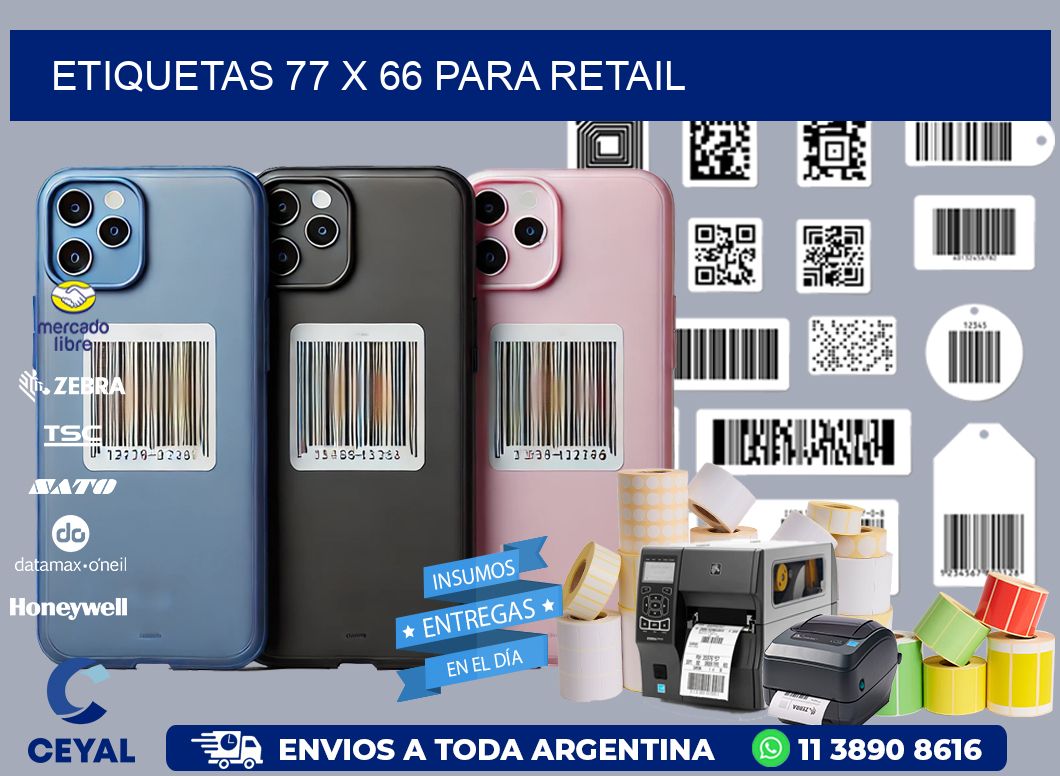 ETIQUETAS 77 x 66 PARA RETAIL