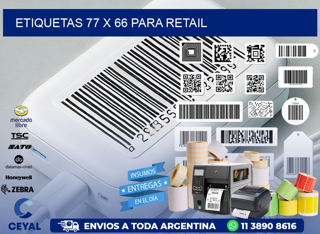 ETIQUETAS 77 x 66 PARA RETAIL