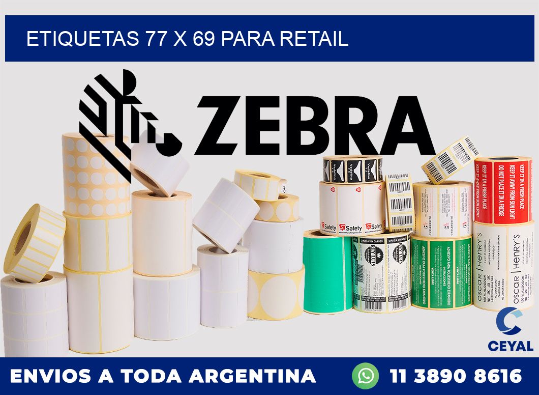 ETIQUETAS 77 x 69 PARA RETAIL