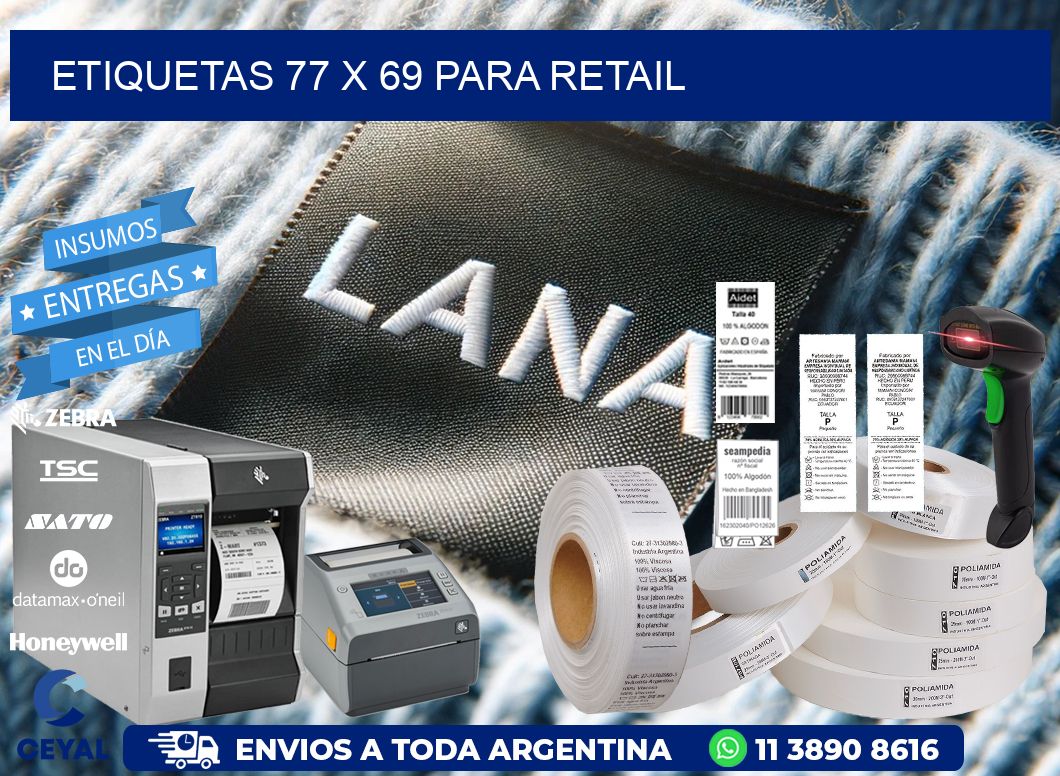 ETIQUETAS 77 x 69 PARA RETAIL