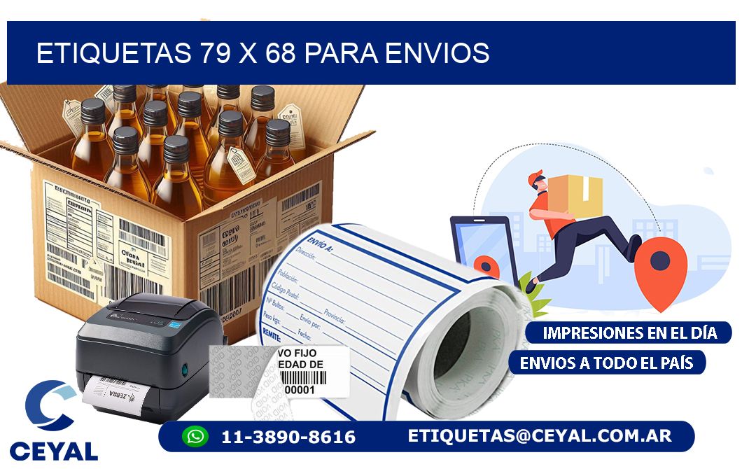 ETIQUETAS 79 x 68 PARA ENVIOS