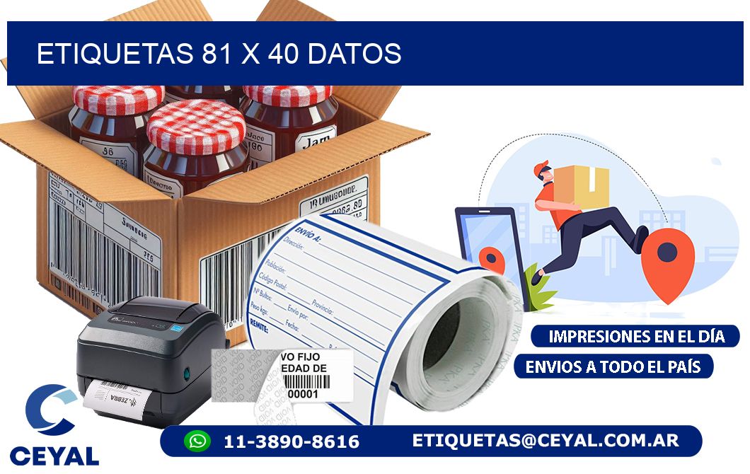 ETIQUETAS 81 x 40 DATOS