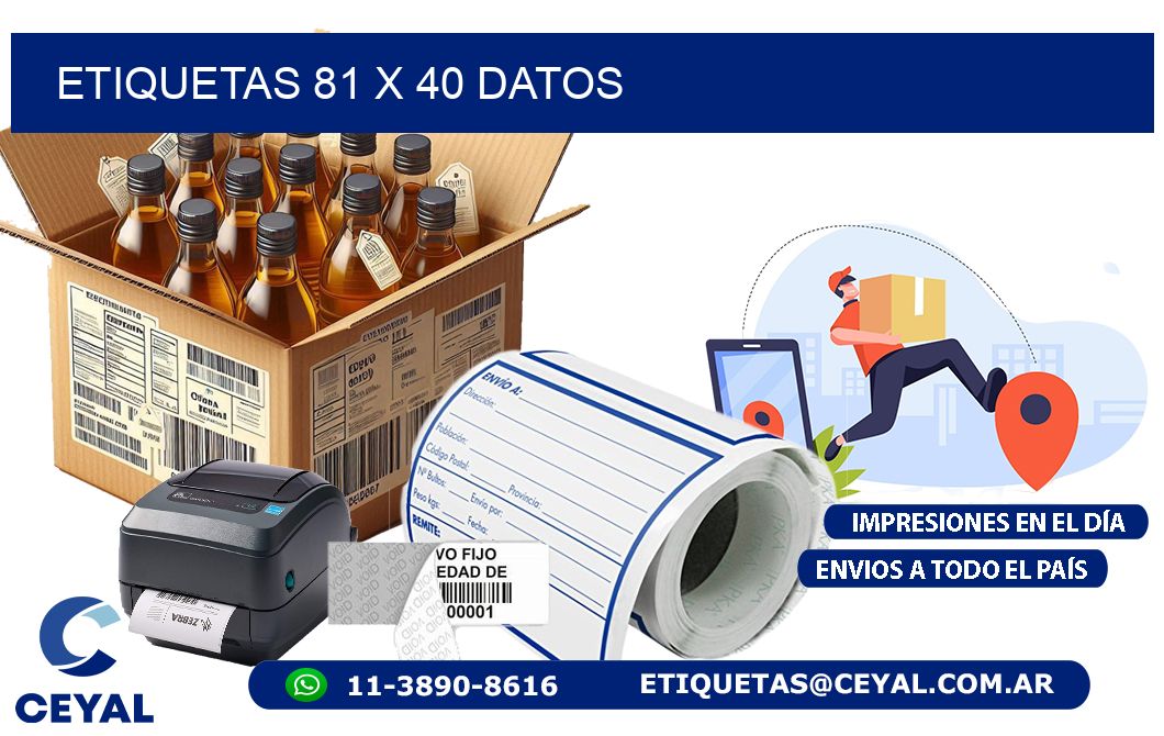 ETIQUETAS 81 x 40 DATOS