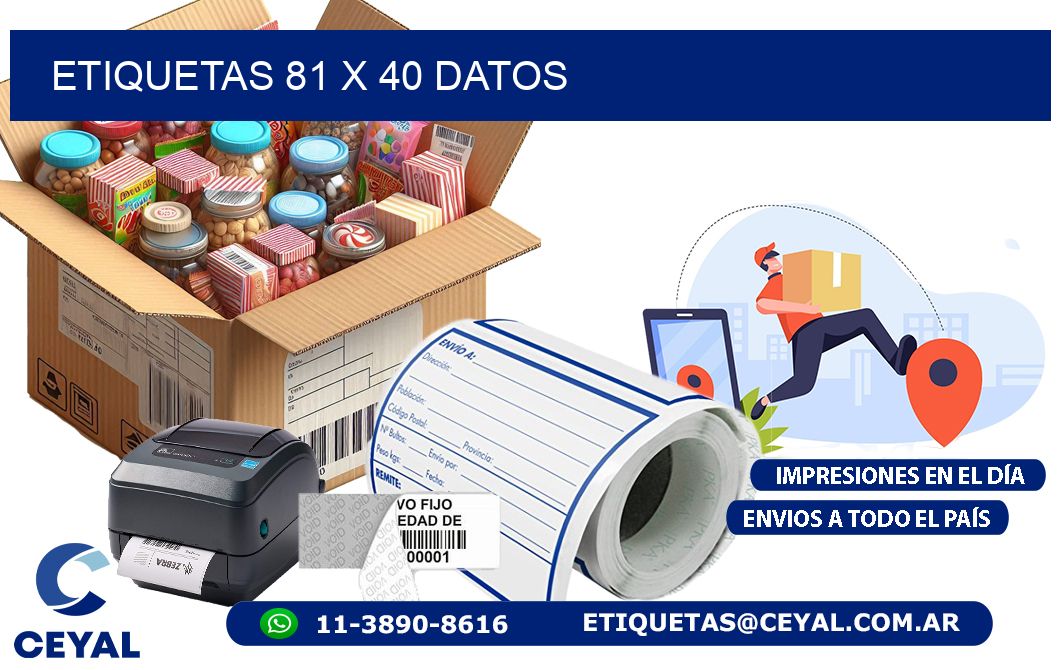 ETIQUETAS 81 x 40 DATOS