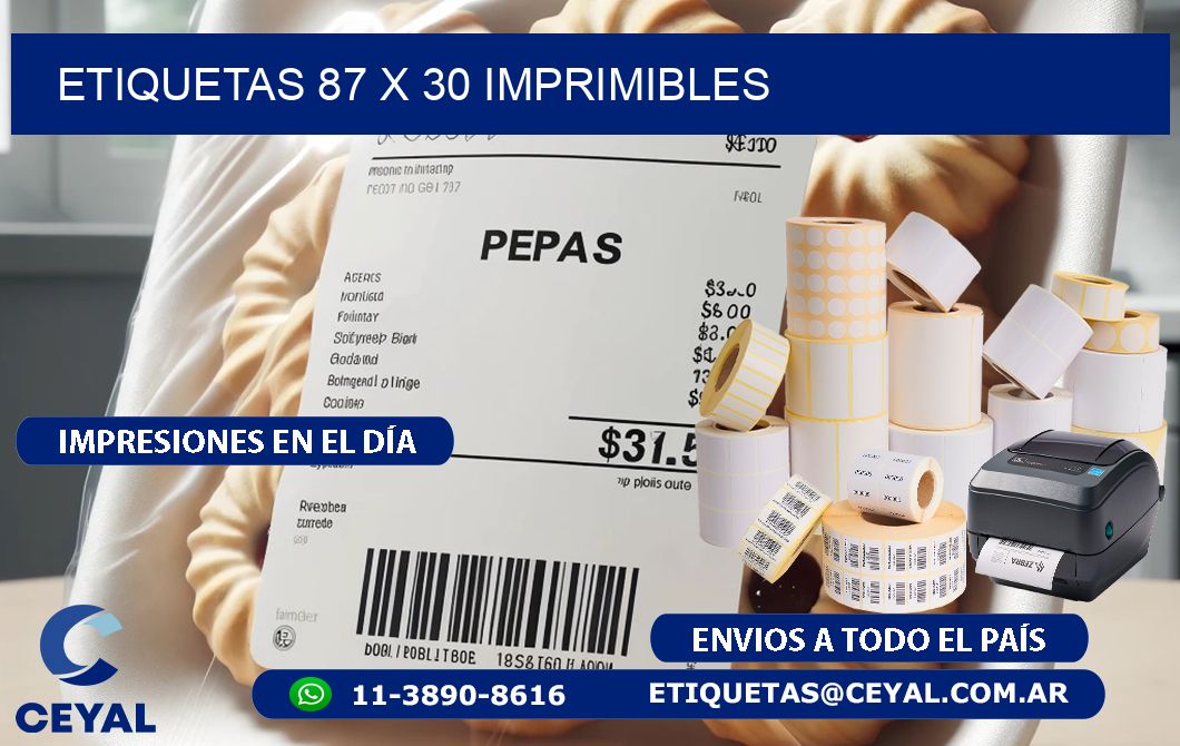 ETIQUETAS 87 x 30 IMPRIMIBLES