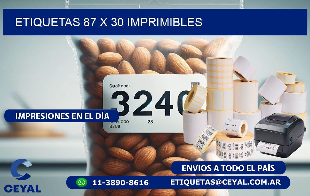 ETIQUETAS 87 x 30 IMPRIMIBLES
