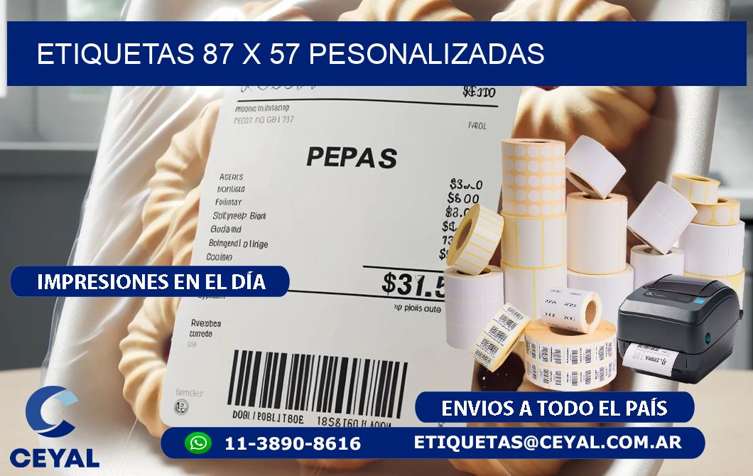 ETIQUETAS 87 x 57 PESONALIZADAS