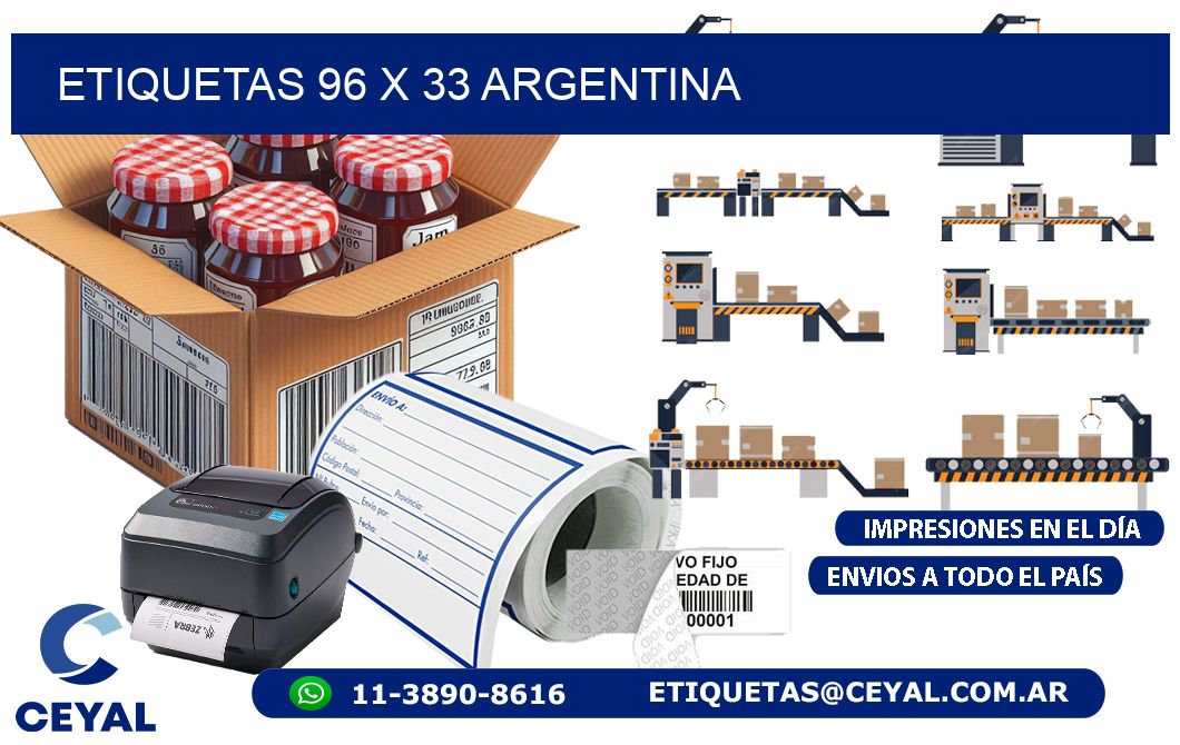 ETIQUETAS 96 x 33 ARGENTINA