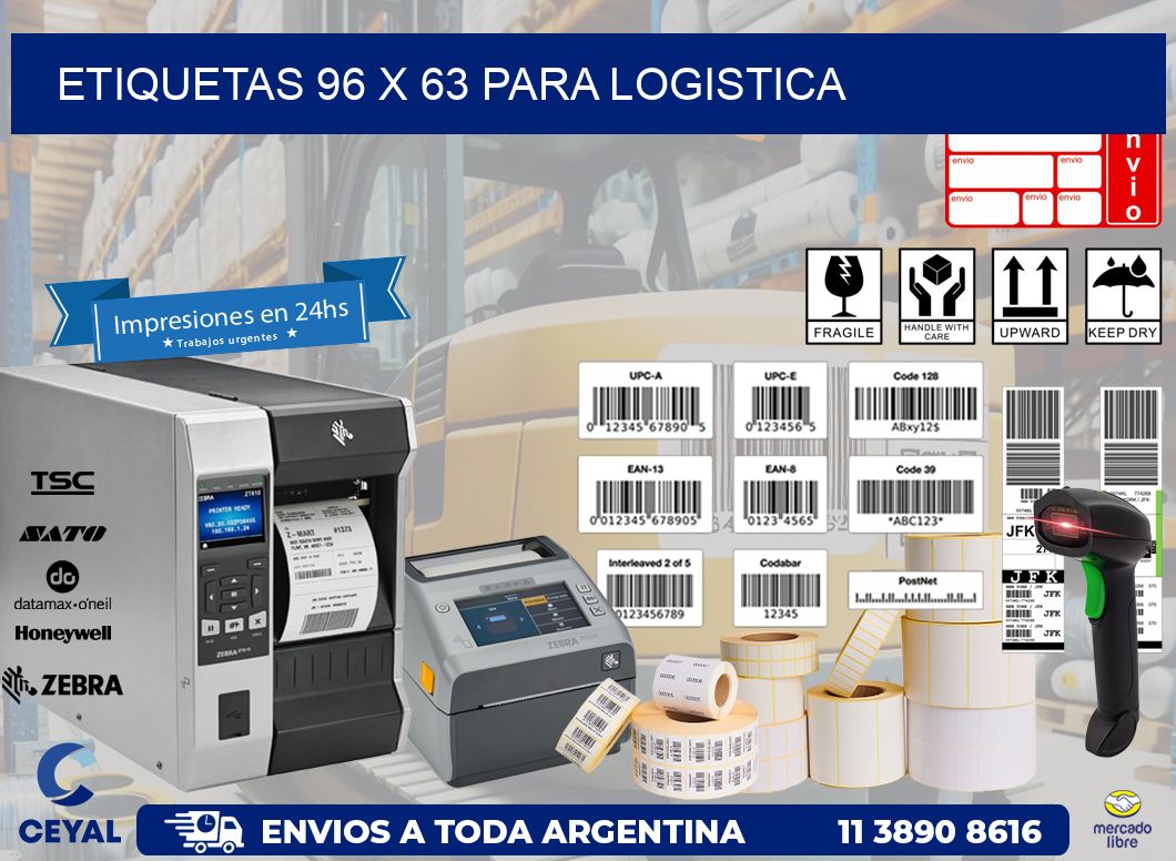 ETIQUETAS 96 x 63 PARA LOGISTICA