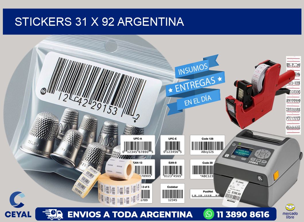 STICKERS 31 x 92 ARGENTINA