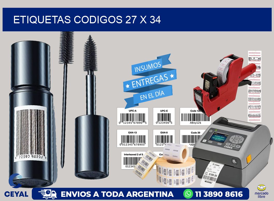 etiquetas codigos 27 x 34