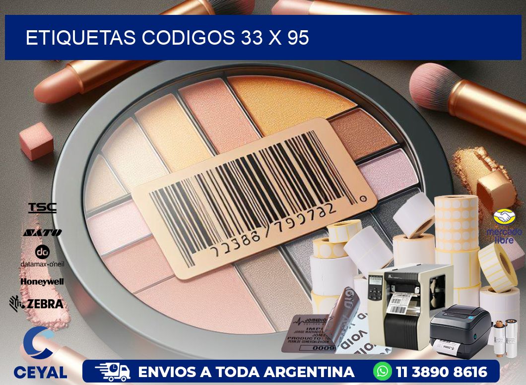 etiquetas codigos 33 x 95