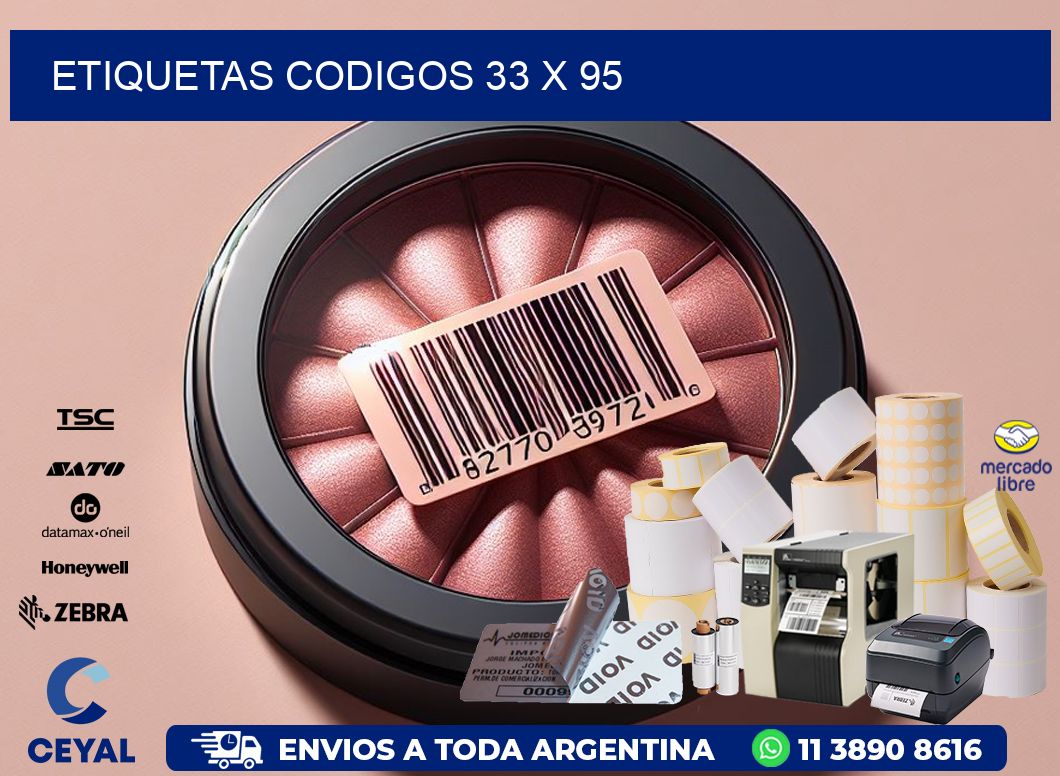 etiquetas codigos 33 x 95