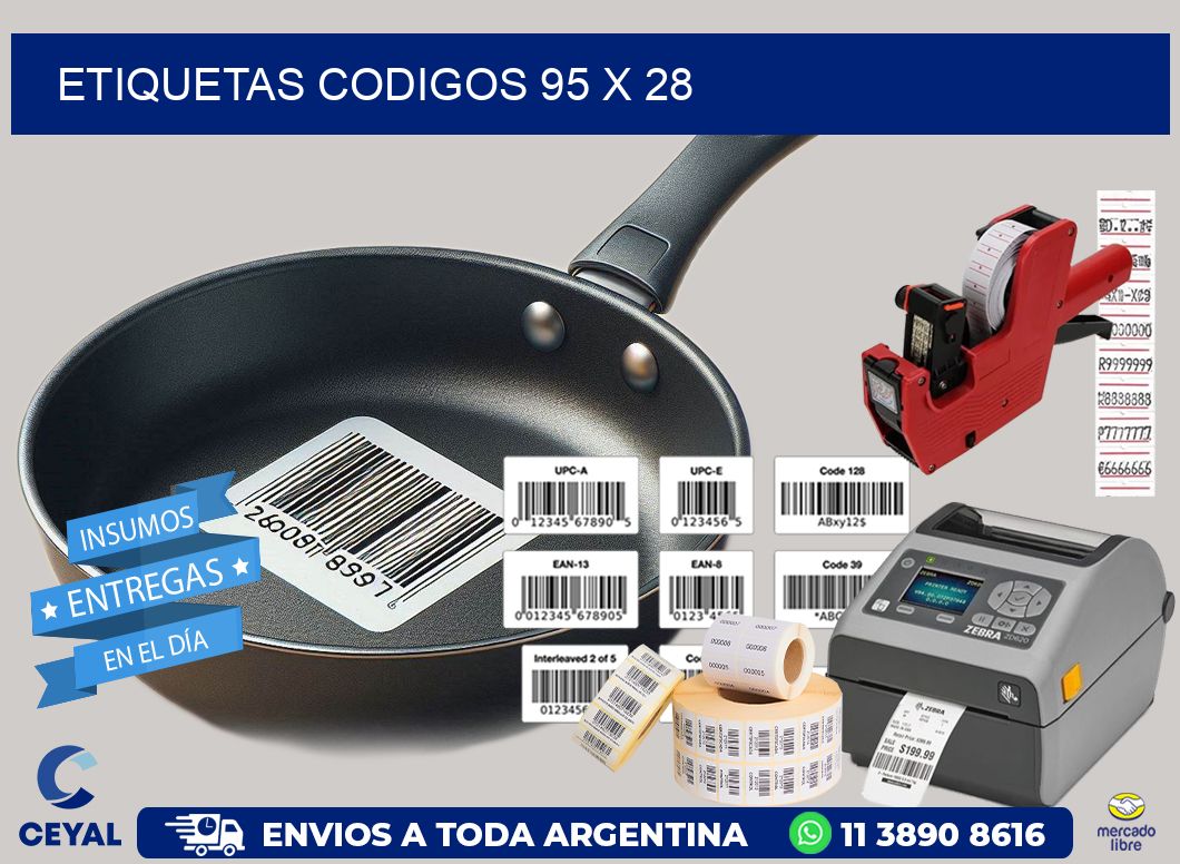 etiquetas codigos 95 x 28
