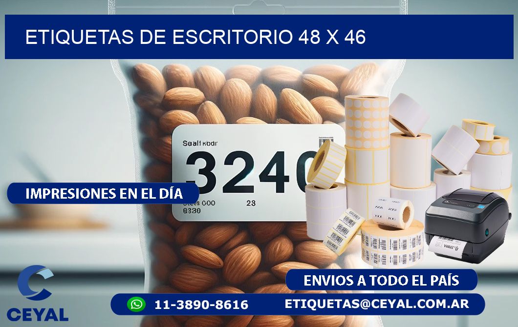 etiquetas de escritorio 48 x 46