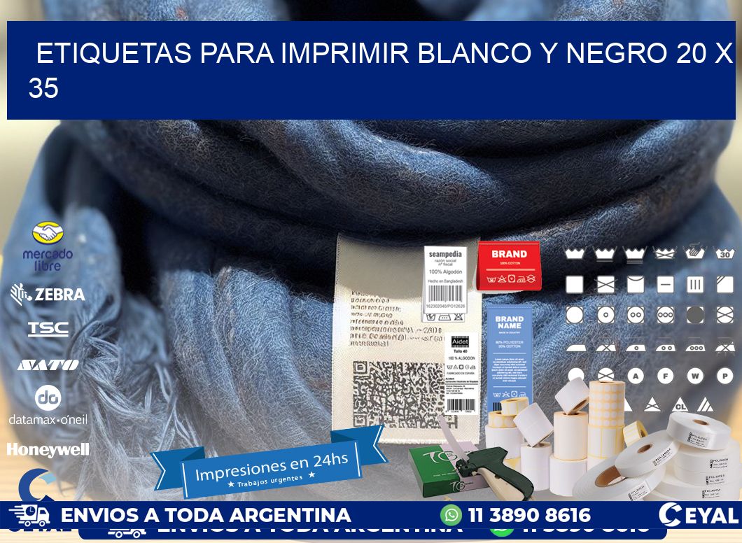 etiquetas para imprimir blanco y negro 20 x 35