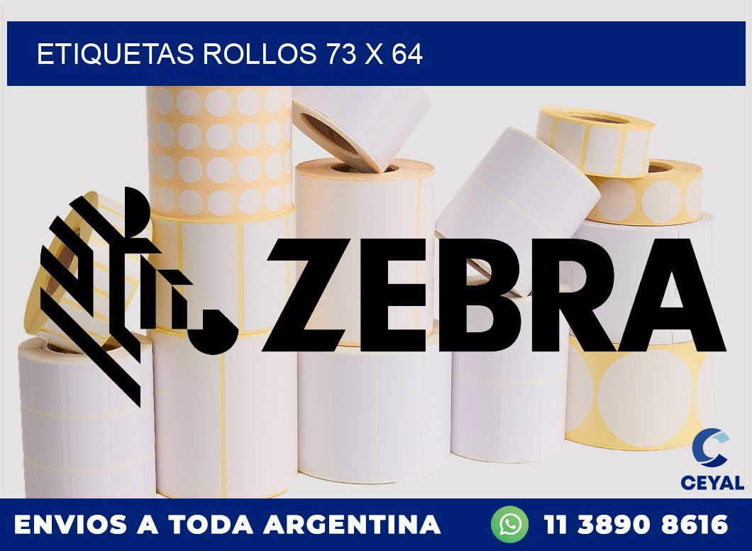 etiquetas rollos 73 x 64