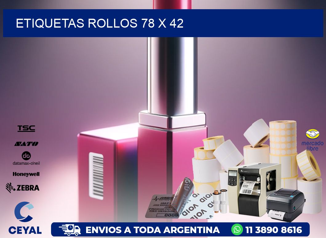 etiquetas rollos 78 x 42