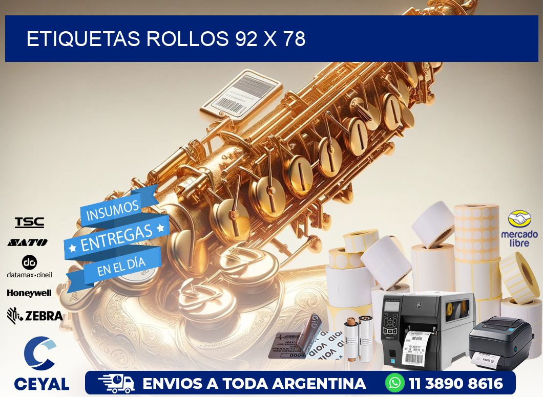 etiquetas rollos 92 x 78