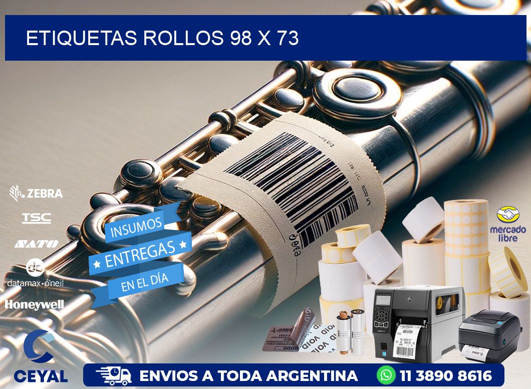 etiquetas rollos 98 x 73