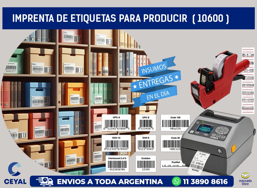 imprenta de etiquetas para producir  ( 10600 )