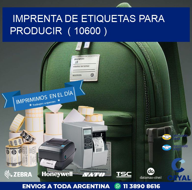 imprenta de etiquetas para producir  ( 10600 )