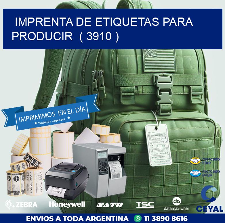 imprenta de etiquetas para producir  ( 3910 )